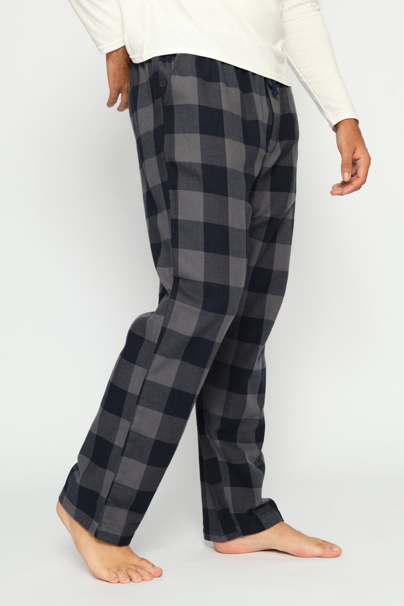 Check Flannel Pants - Navy/Indigo