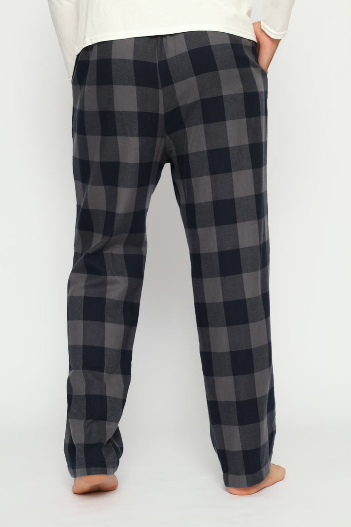 Check Flannel Pants - Navy/Indigo