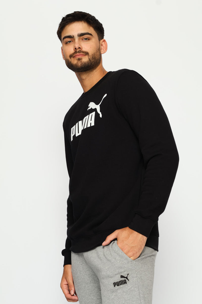 Essential No.1 Logo Crew Top - Black