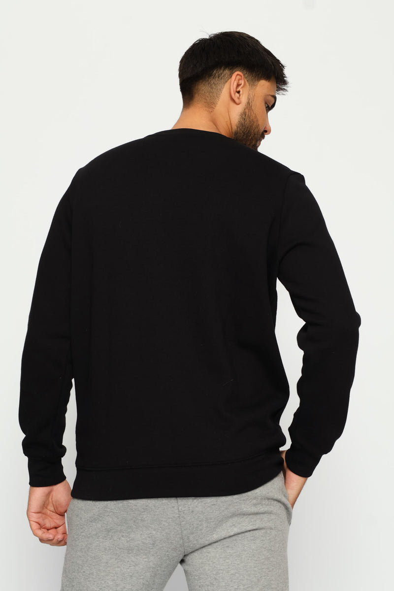 Essential No.1 Logo Crew Top - Black