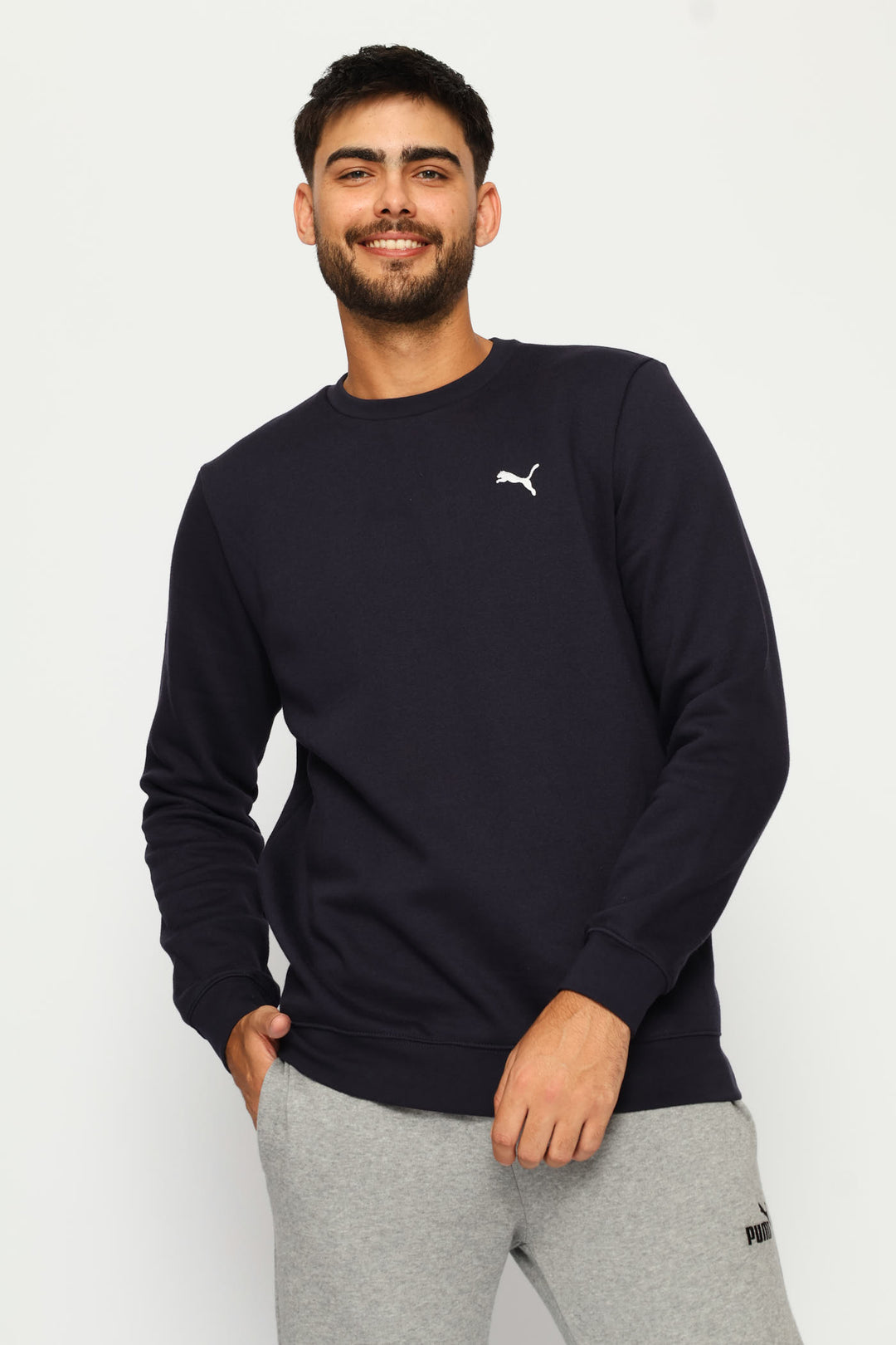 Essential Crew Fleece Top - Navy