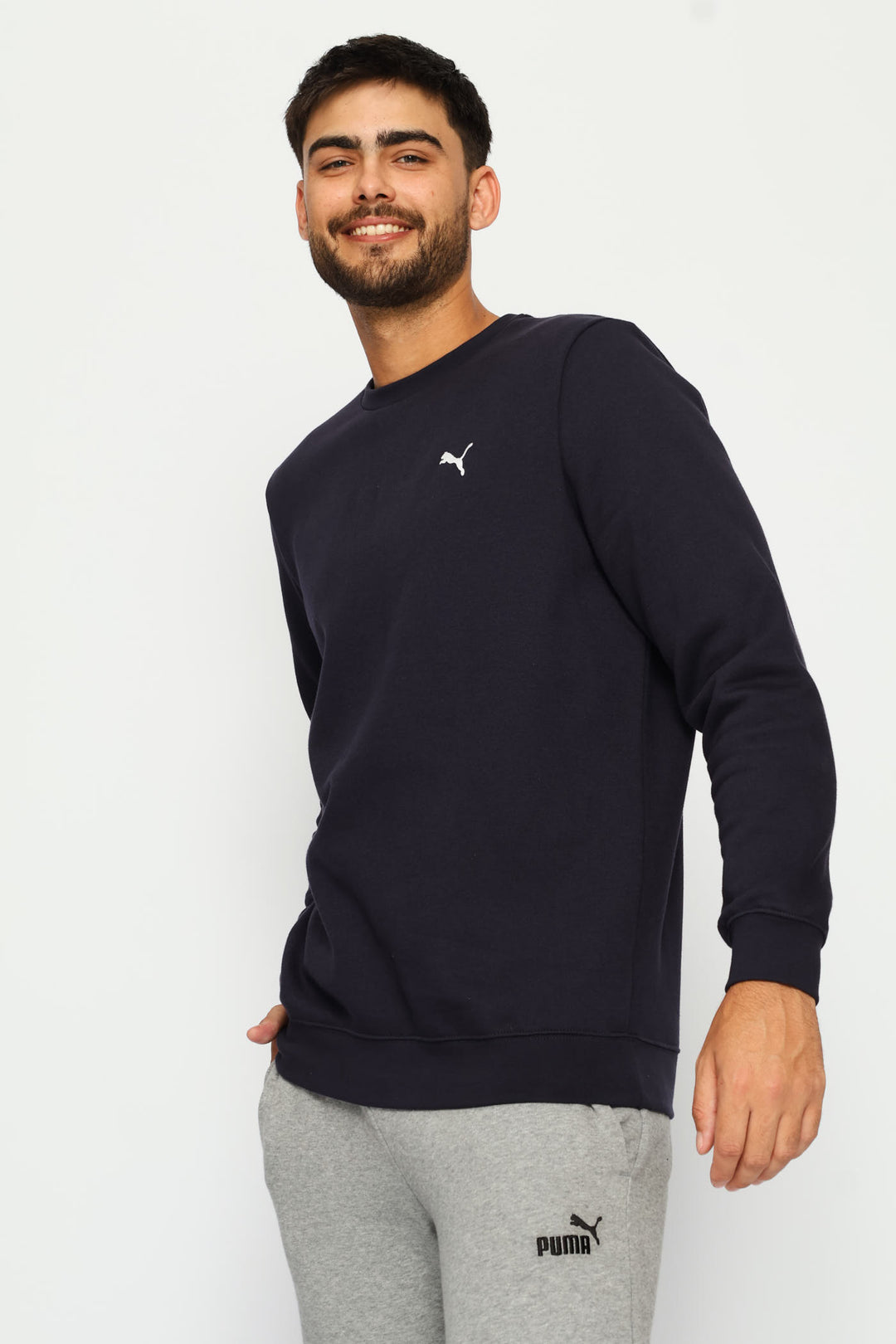 Essential Crew Fleece Top - Navy