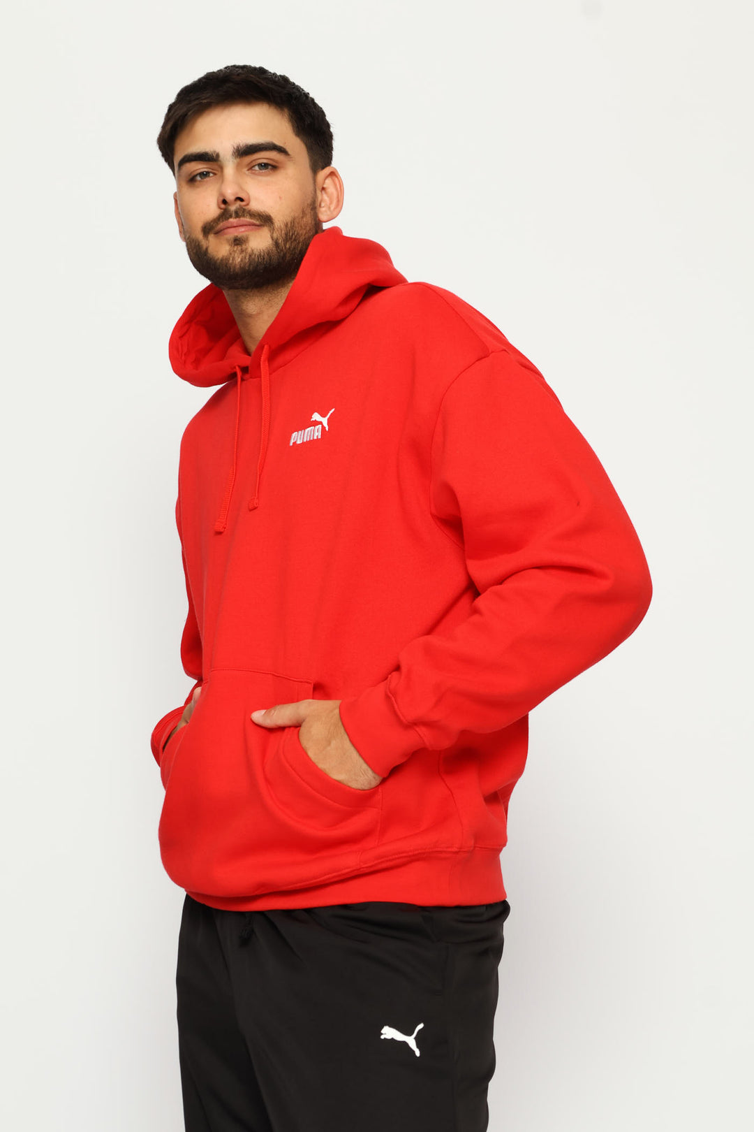 Essential Relaxed Logo Fleece Top - Red