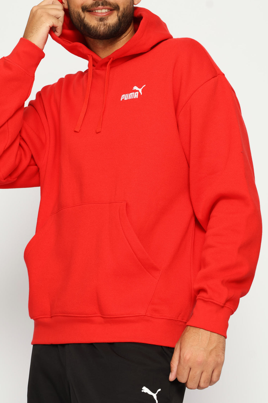 Essential Relaxed Logo Fleece Top - Red