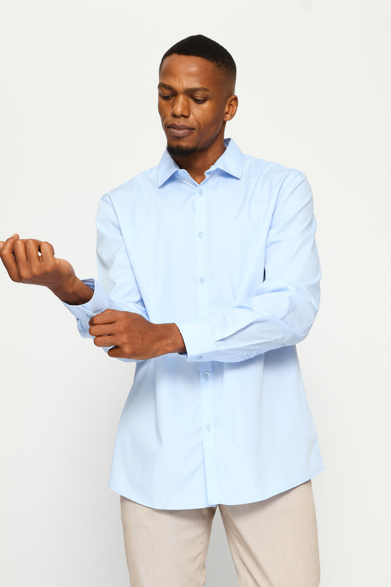 Easy Care Long Sleeve Shirt - Light Blue
