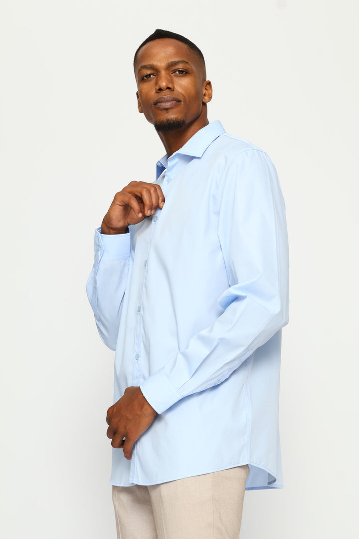Easy Care Long Sleeve Shirt - Light Blue