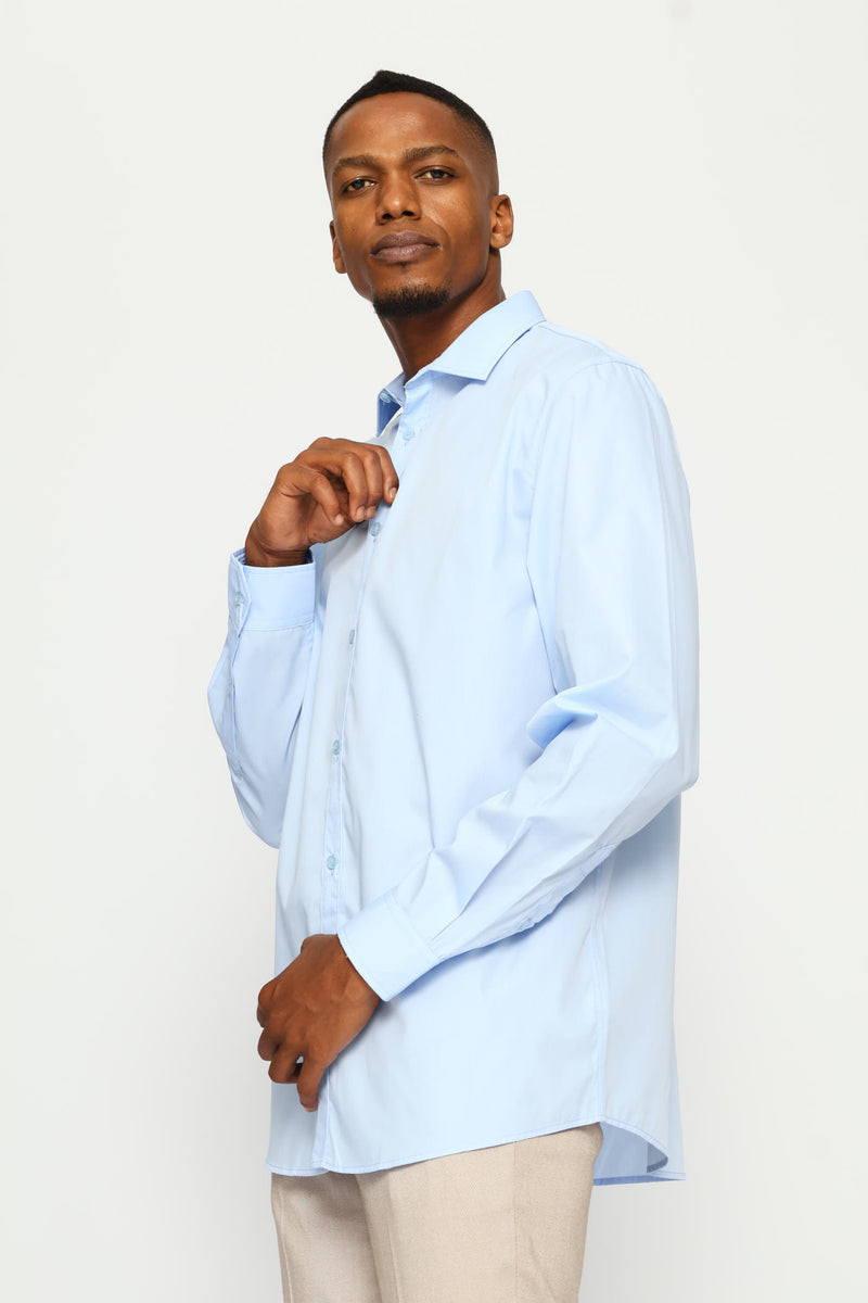 Easy Care Long Sleeve Shirt - Light Blue