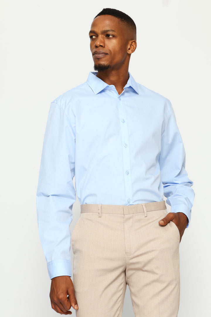 Easy Care Long Sleeve Shirt - Light Blue