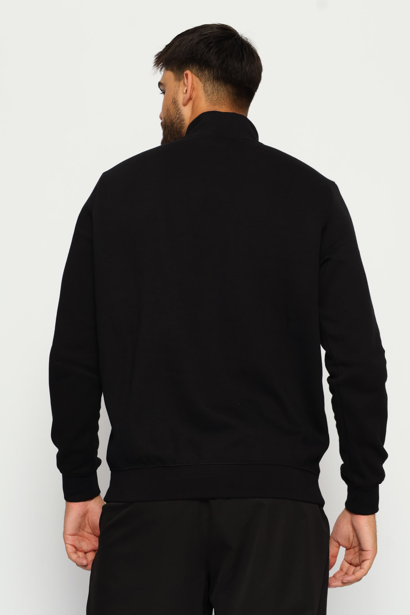 bm1 Mens Essential No.1 Logo Half Zip Fleece Top - Black – Edgars
