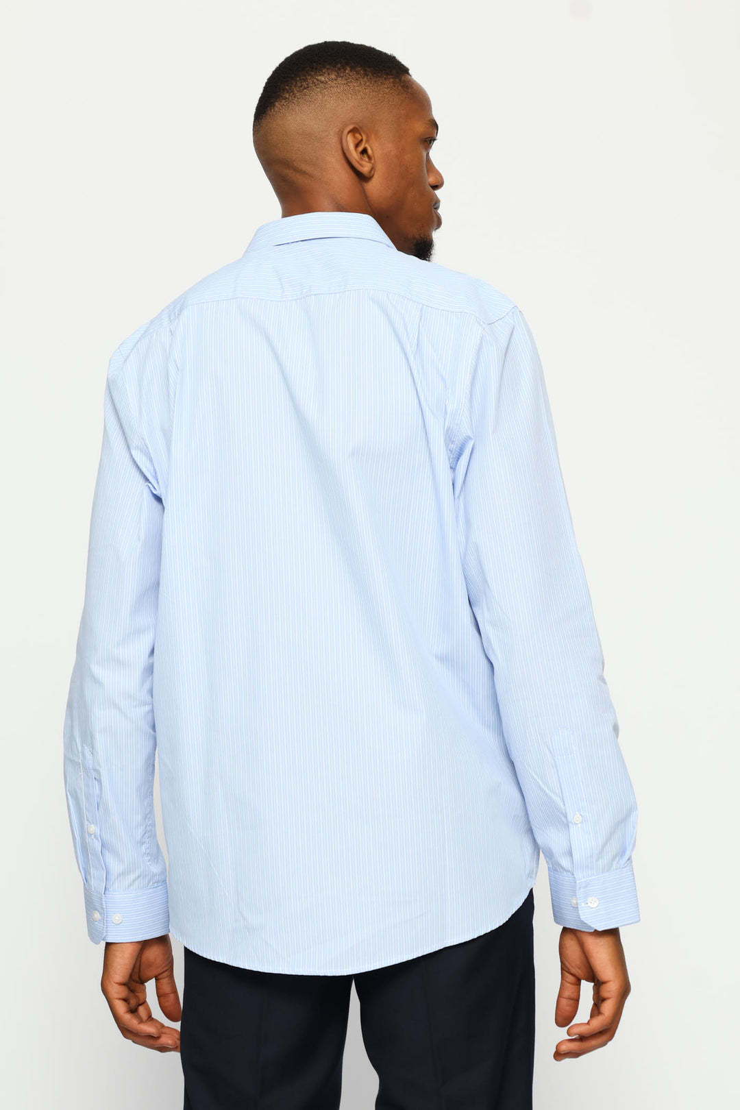 Regular Long Sleeve Double Variated Printed Shirt - White/Light Blue