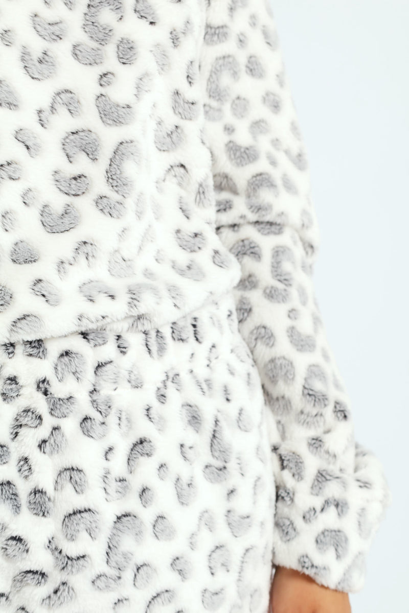 Long Sleeve & Cosy Jogger Sleep Set - Cream