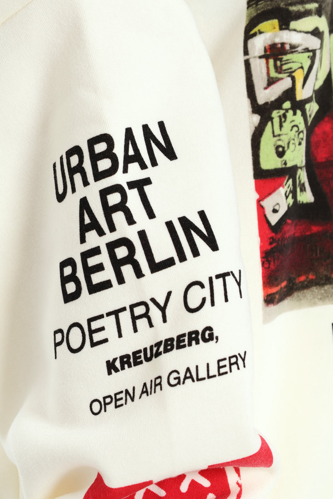 Graffiti Oversized Hoody - Cream