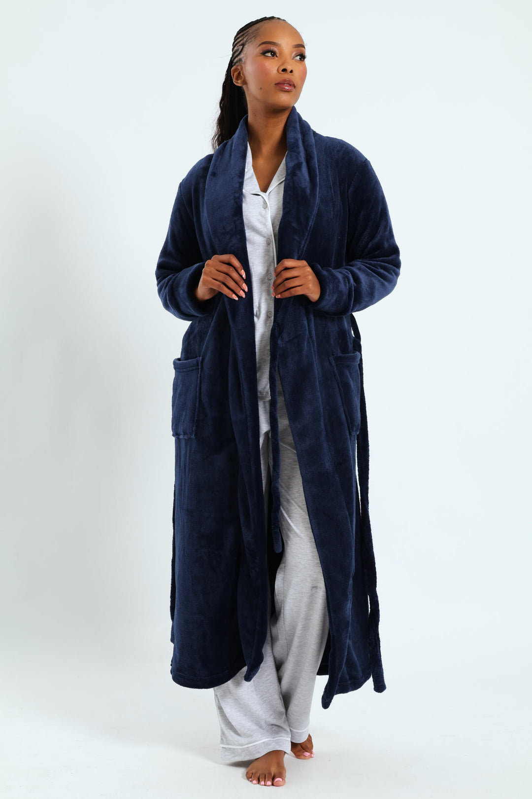 Fluffy Gown - Navy