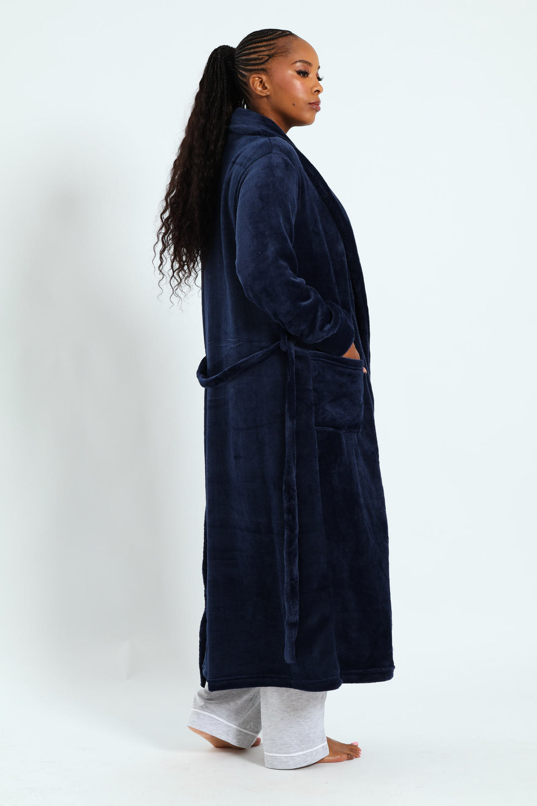 Fluffy Gown - Navy
