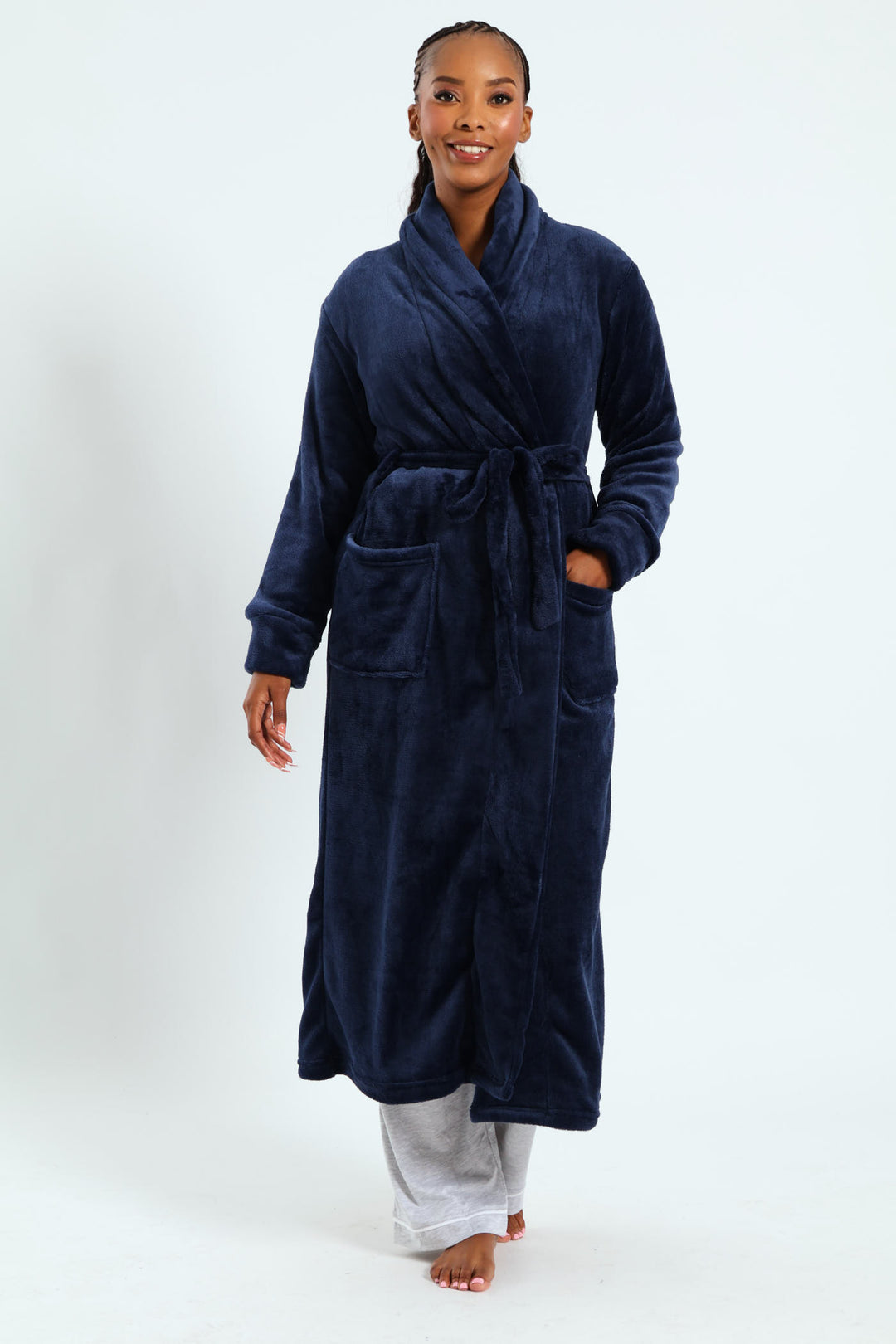 Fluffy Gown - Navy