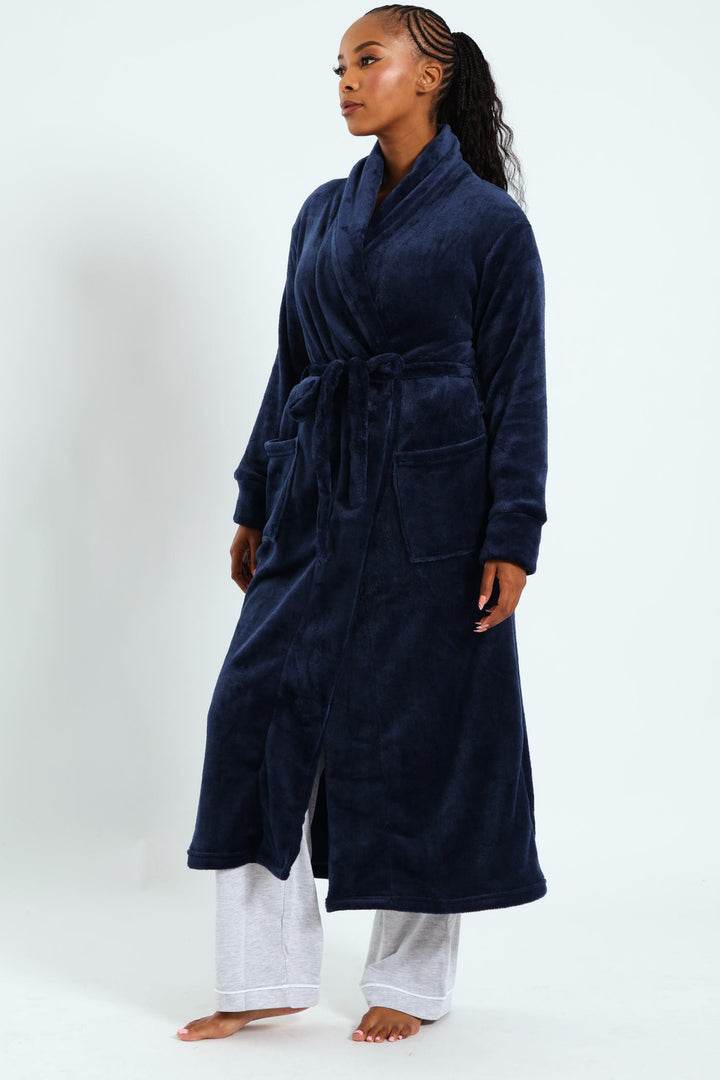Fluffy Gown - Navy