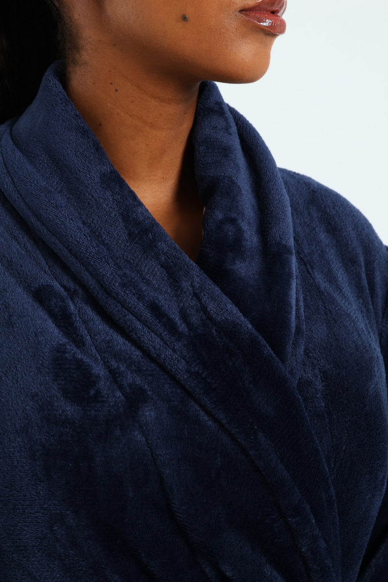 Fluffy Gown - Navy