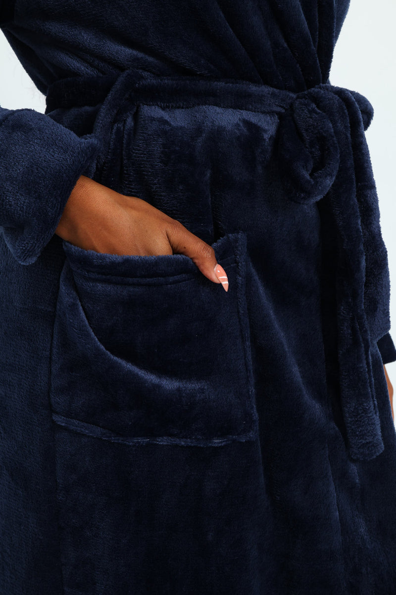 Fluffy Gown - Navy