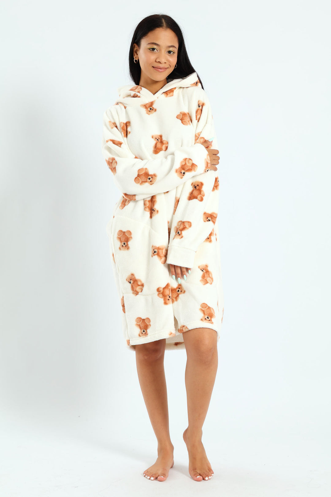 Oversized Cosy Teddy Snuggie - Cream