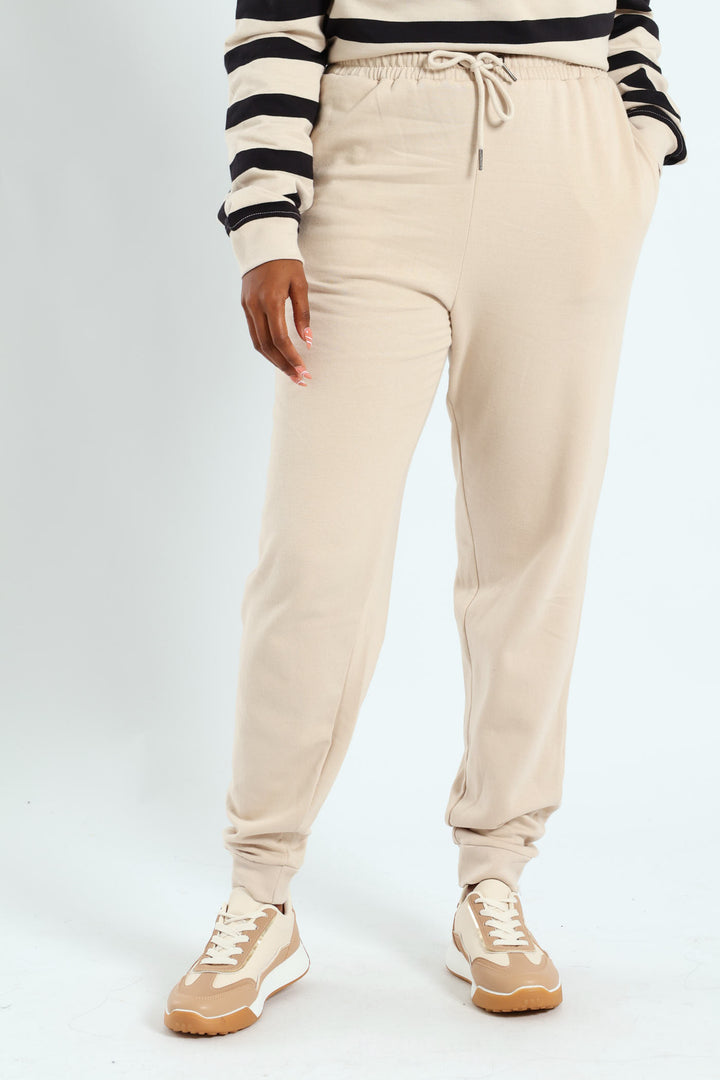 Classic Fleece Cotton Jogger - Ivory