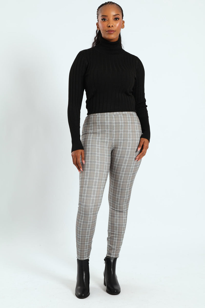Printed Ponti Legging - Black/Charcoal