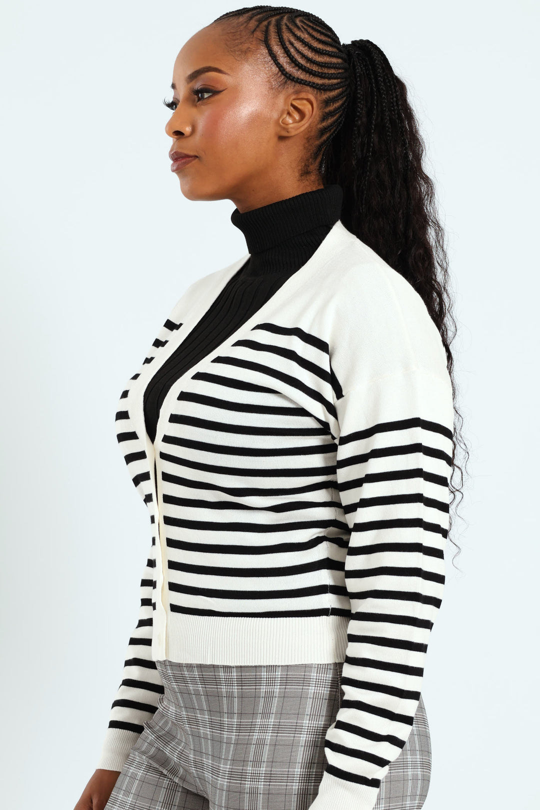 Classic Cardigan - Black/Cream