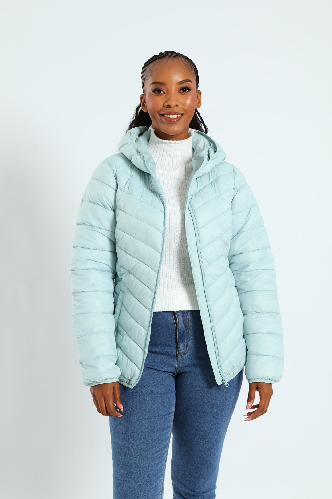 Classic Hooded Puffer - Duck Egg