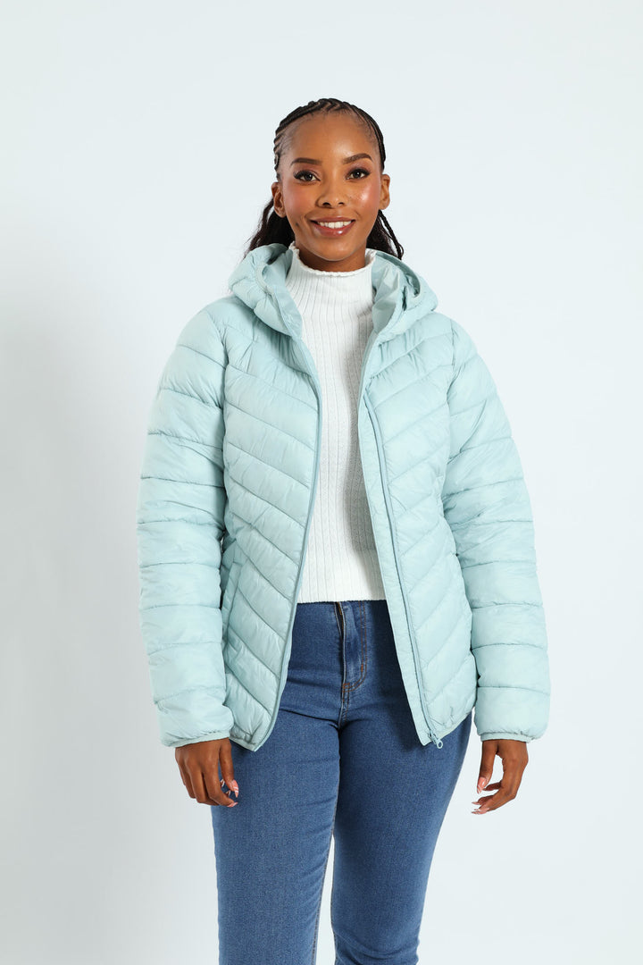 Classic Hooded Puffer - Duck Egg