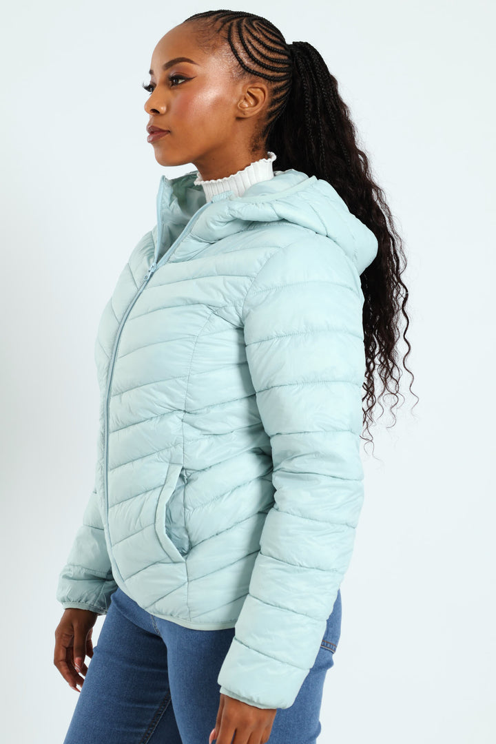 Classic Hooded Puffer - Duck Egg