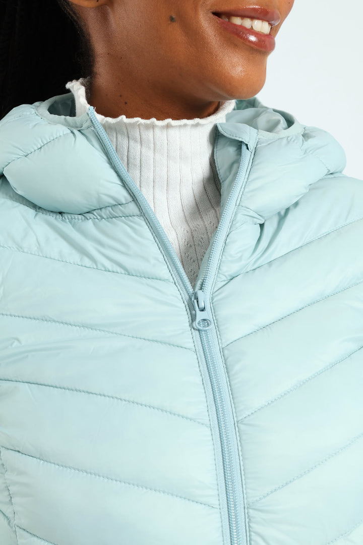 Classic Hooded Puffer - Duck Egg