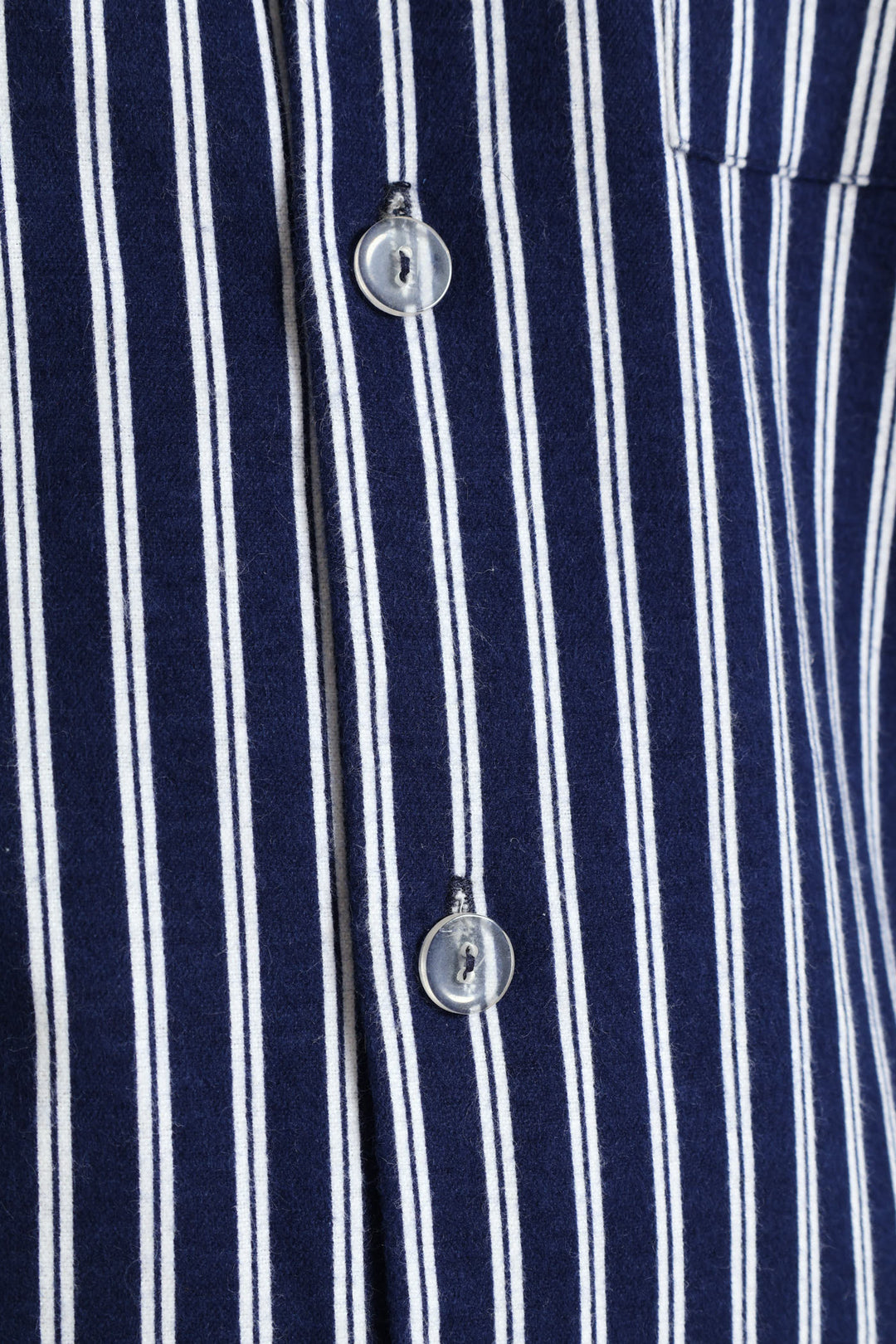 Stripe Flannel Pjs - Navy/White