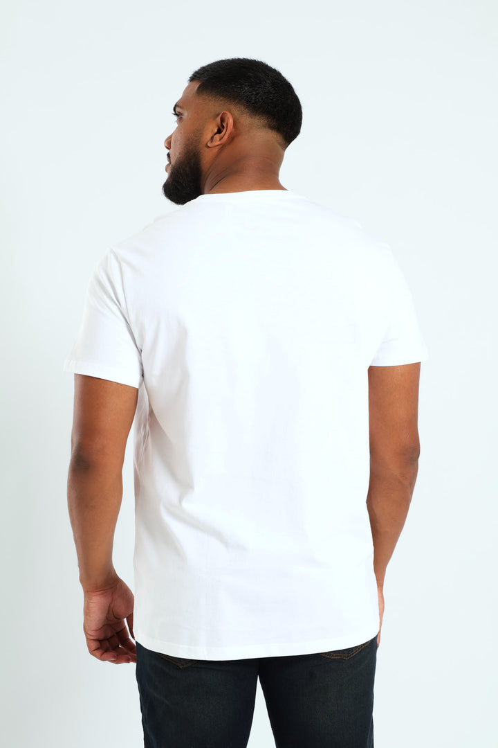 Embroidered Short Sleeve Tee - White