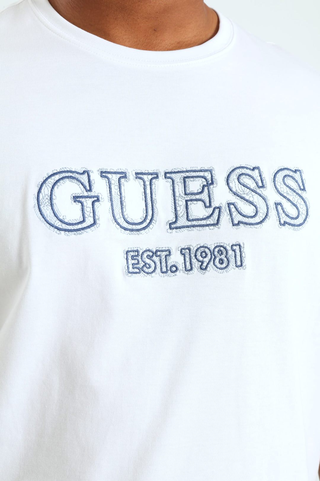 Embroidered Short Sleeve Tee - White