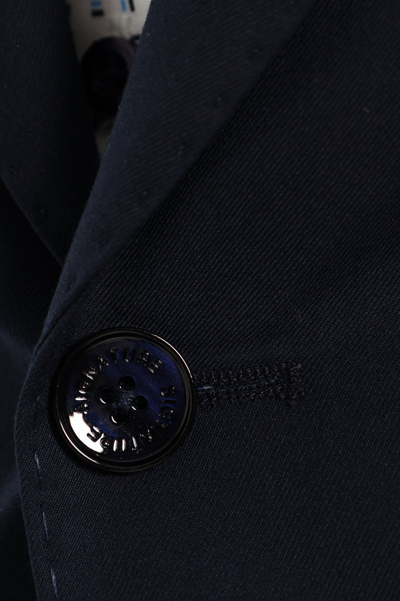 Slim Fit Viscose Blend Jacket - Navy