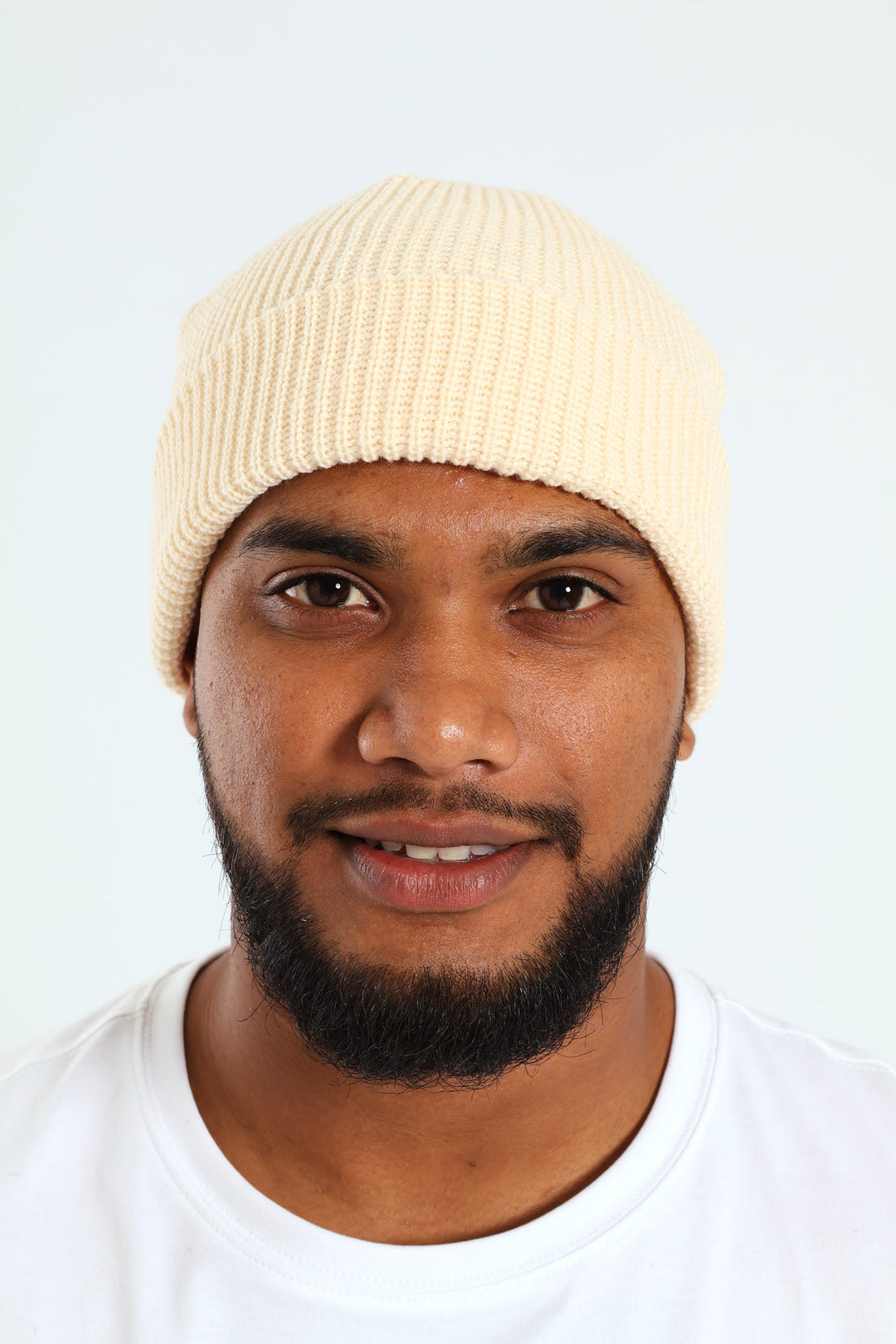 Ribbed Beanie - Stone