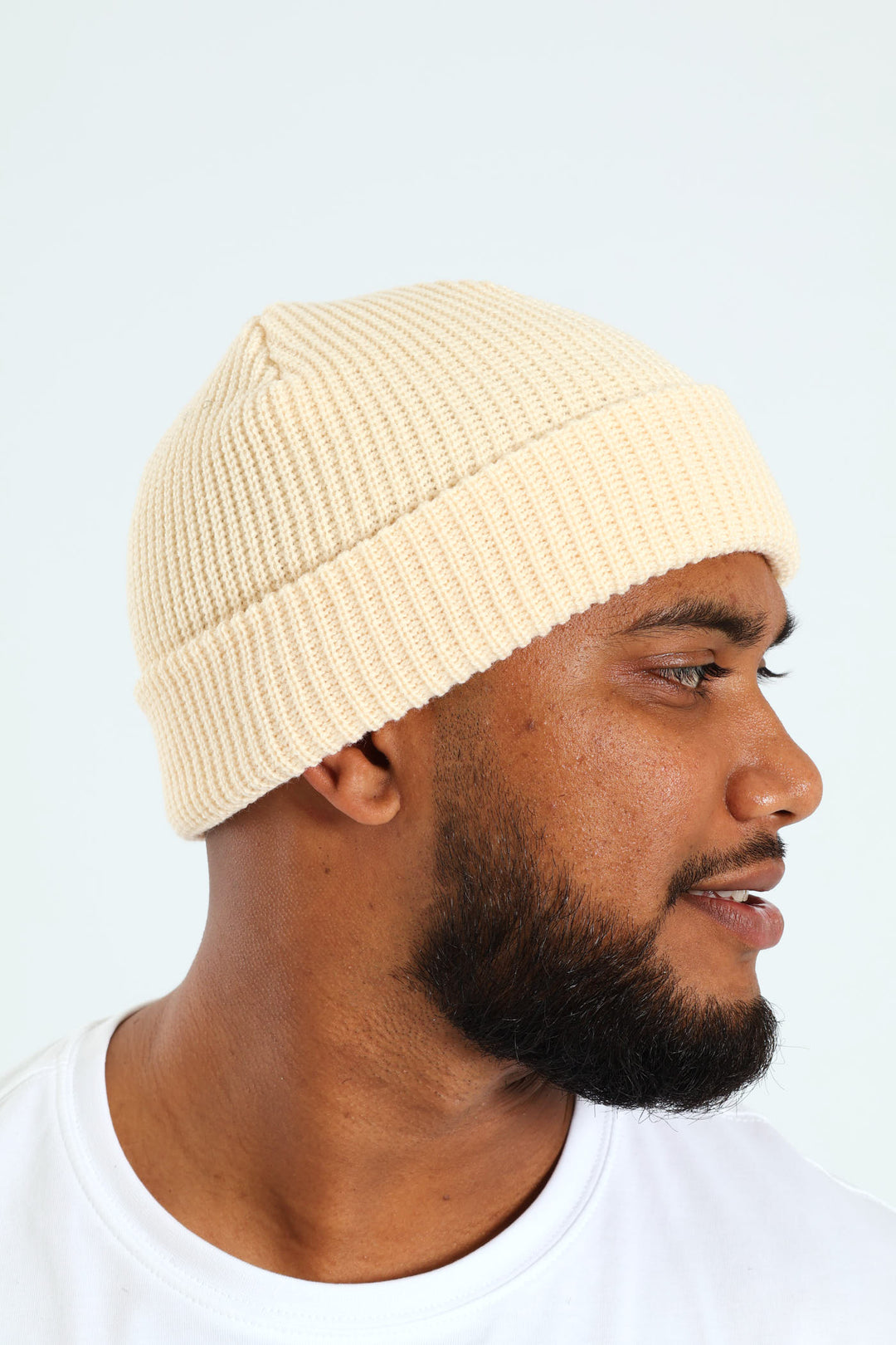 Ribbed Beanie - Stone