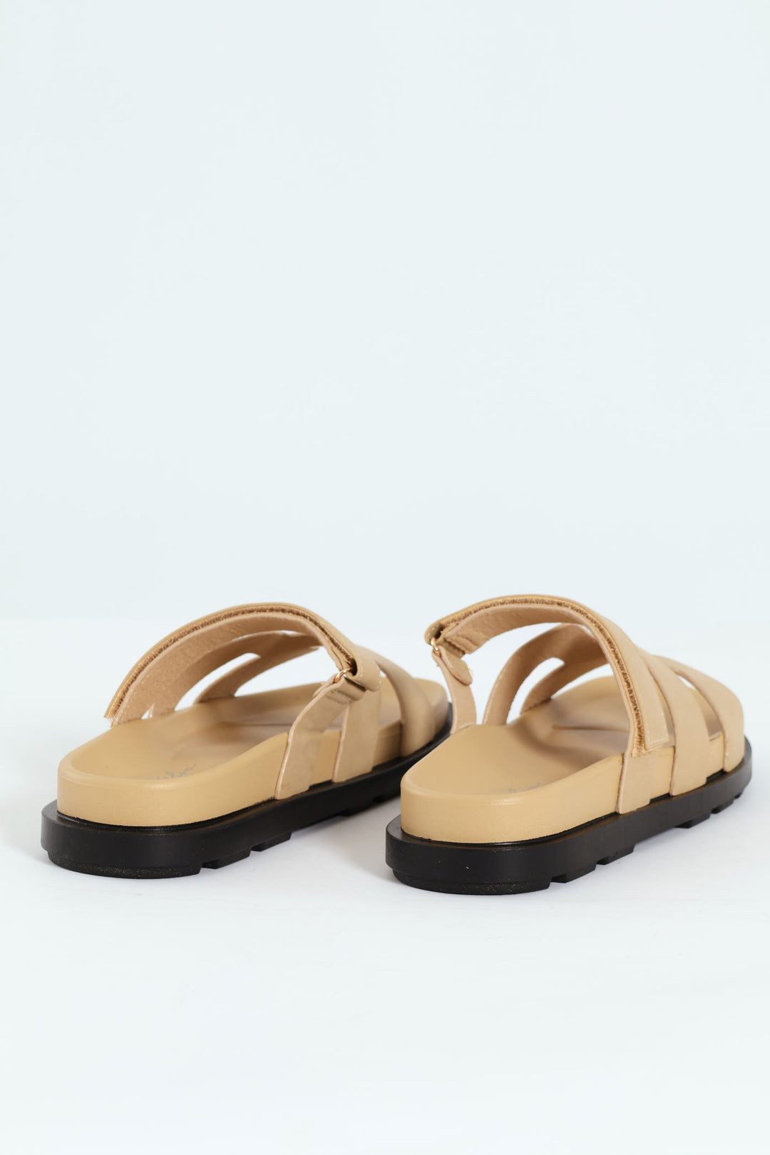 Mule Sandal With Strap - Natural