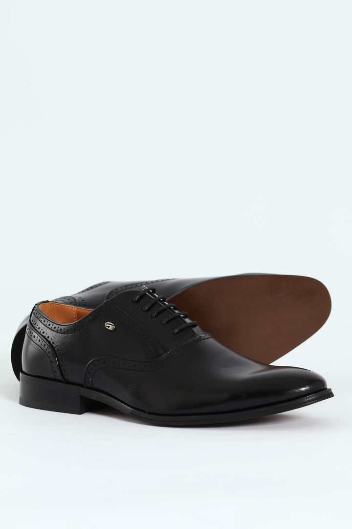 Lace Up Formal Oxford Shoe - Black