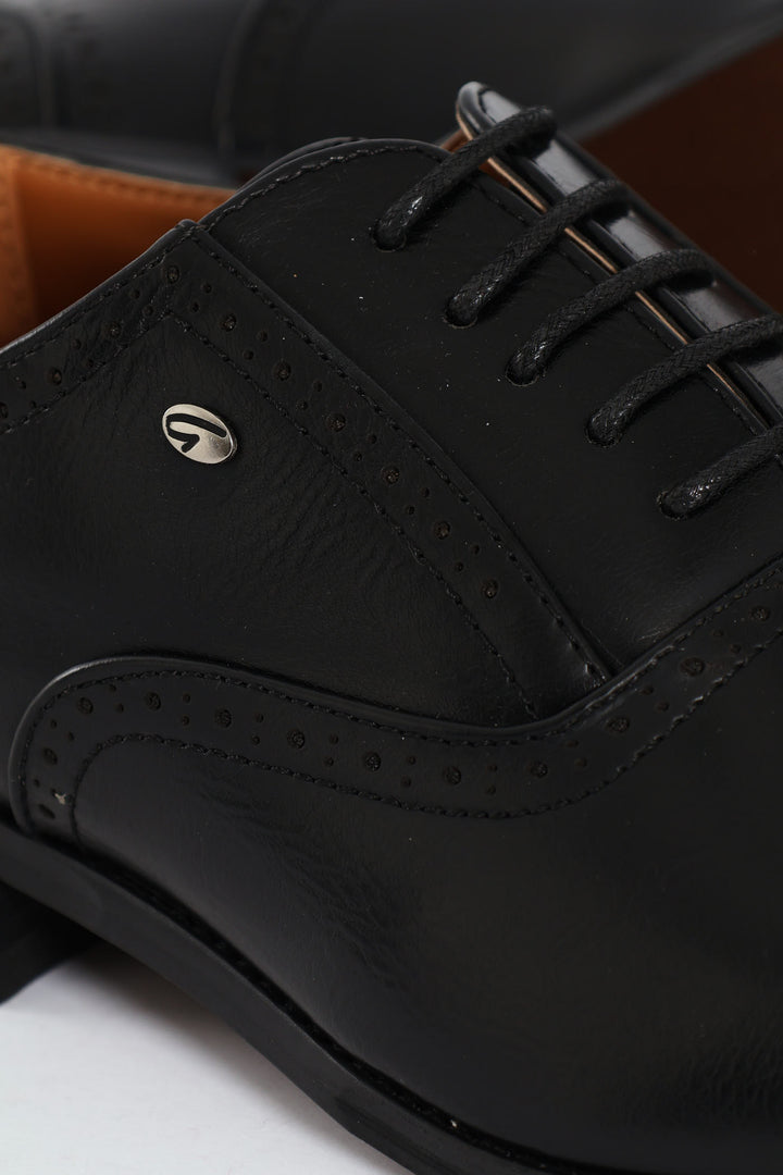 Lace Up Formal Oxford Shoe - Black