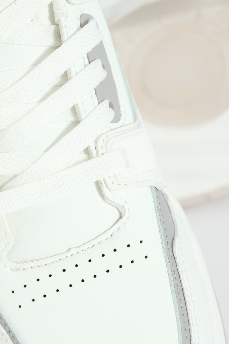 Panelled Detail Sneaker - White
