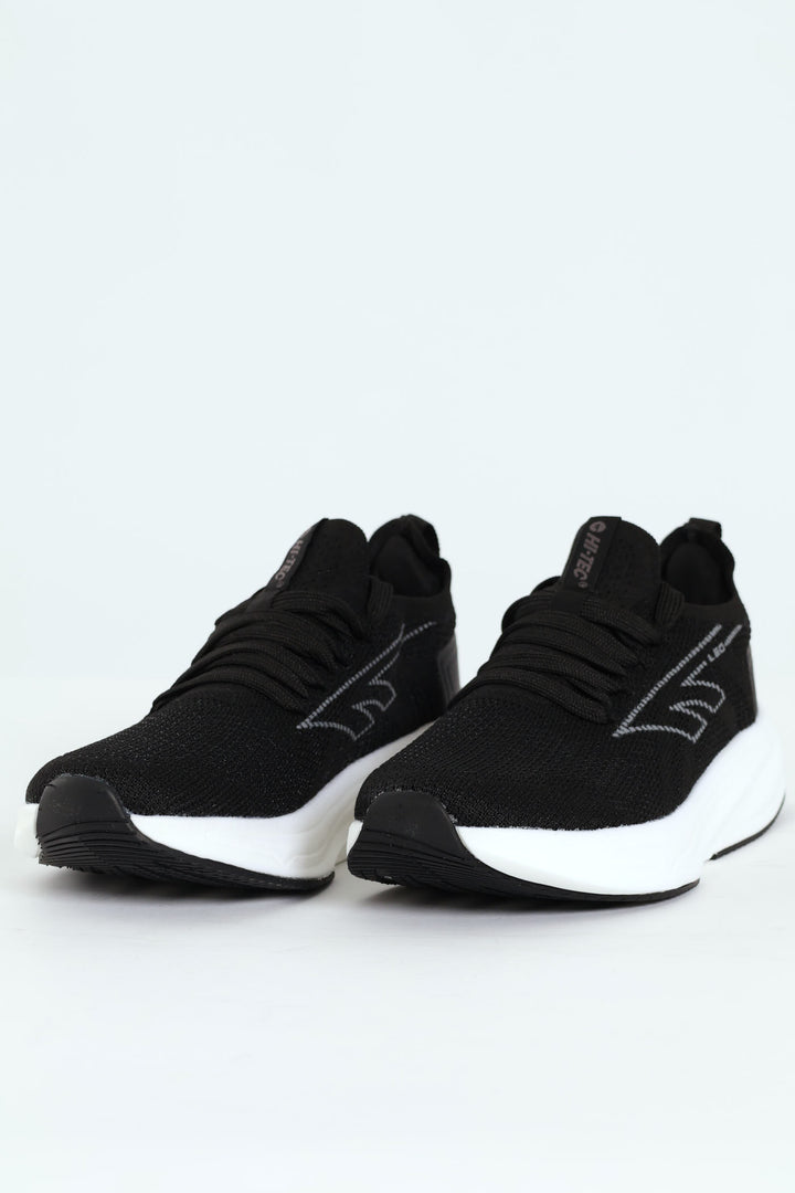 Aura Knitted Active Runner Sneaker - Black