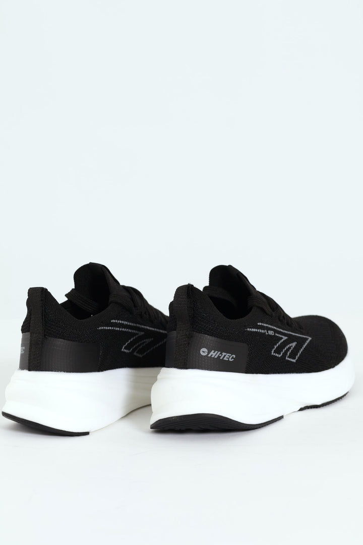 Aura Knitted Active Runner Sneaker - Black