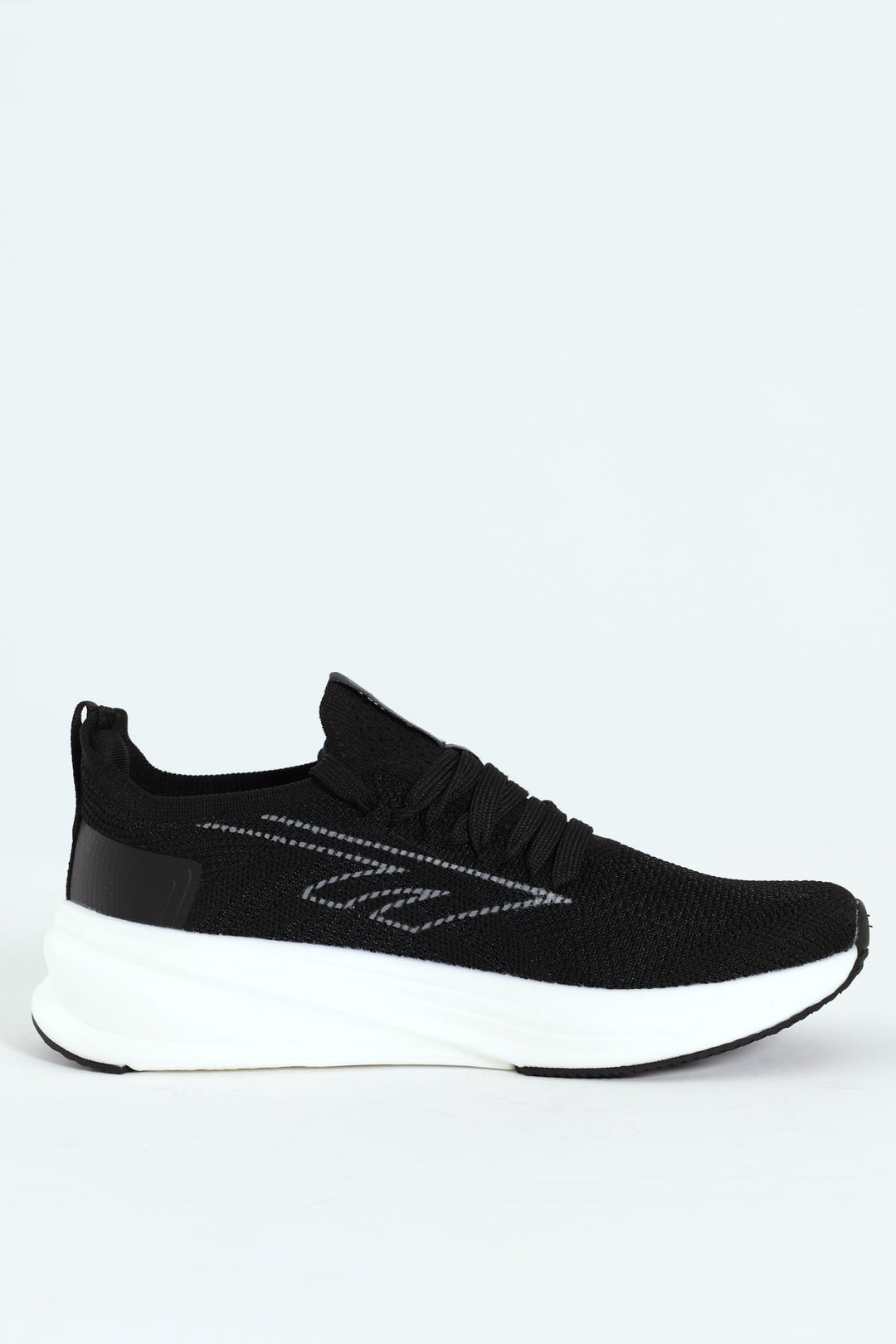 Aura Knitted Active Runner Sneaker - Black