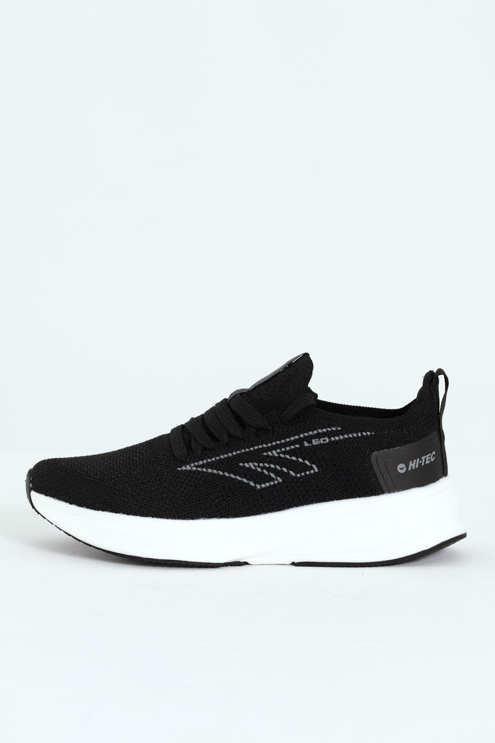 Aura Knitted Active Runner Sneaker - Black
