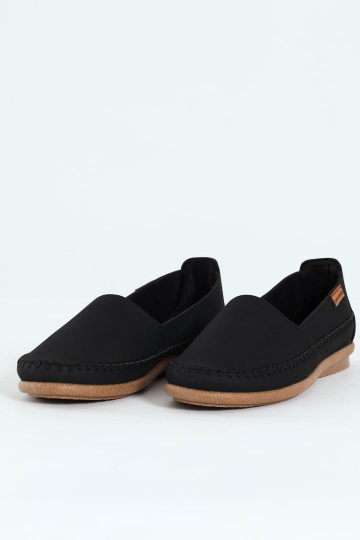 Riviera 15 Crochet Stitch Detail High Vamp Pump - Black