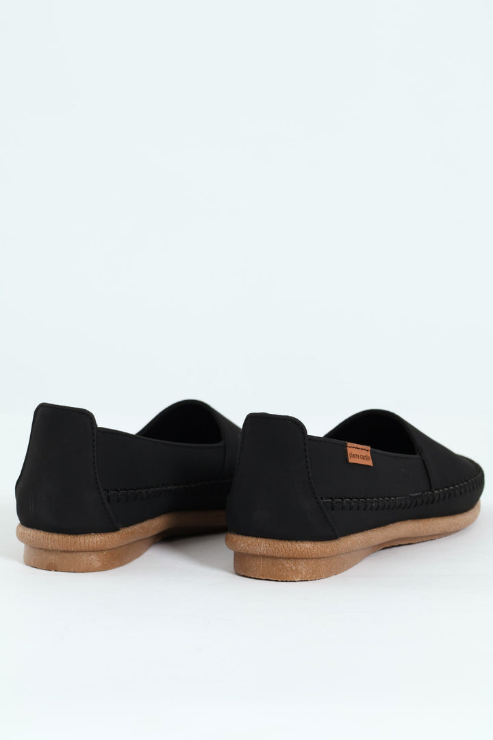 Riviera 15 Crochet Stitch Detail High Vamp Pump - Black