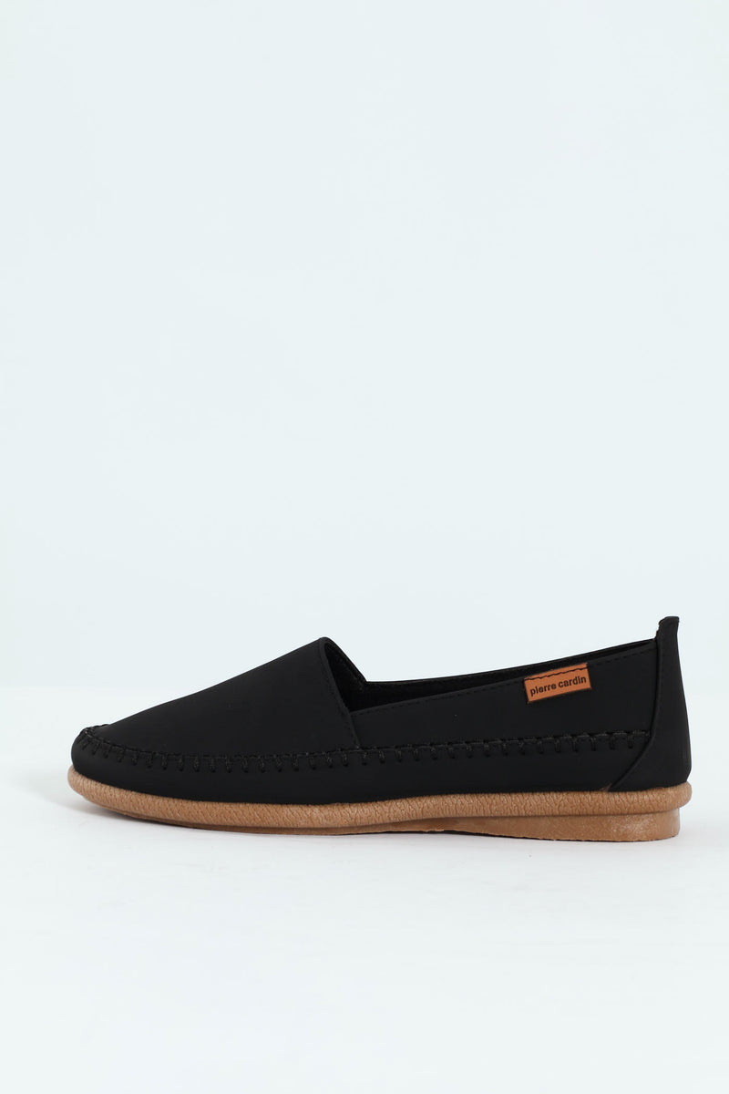 Riviera 15 Crochet Stitch Detail High Vamp Pump - Black