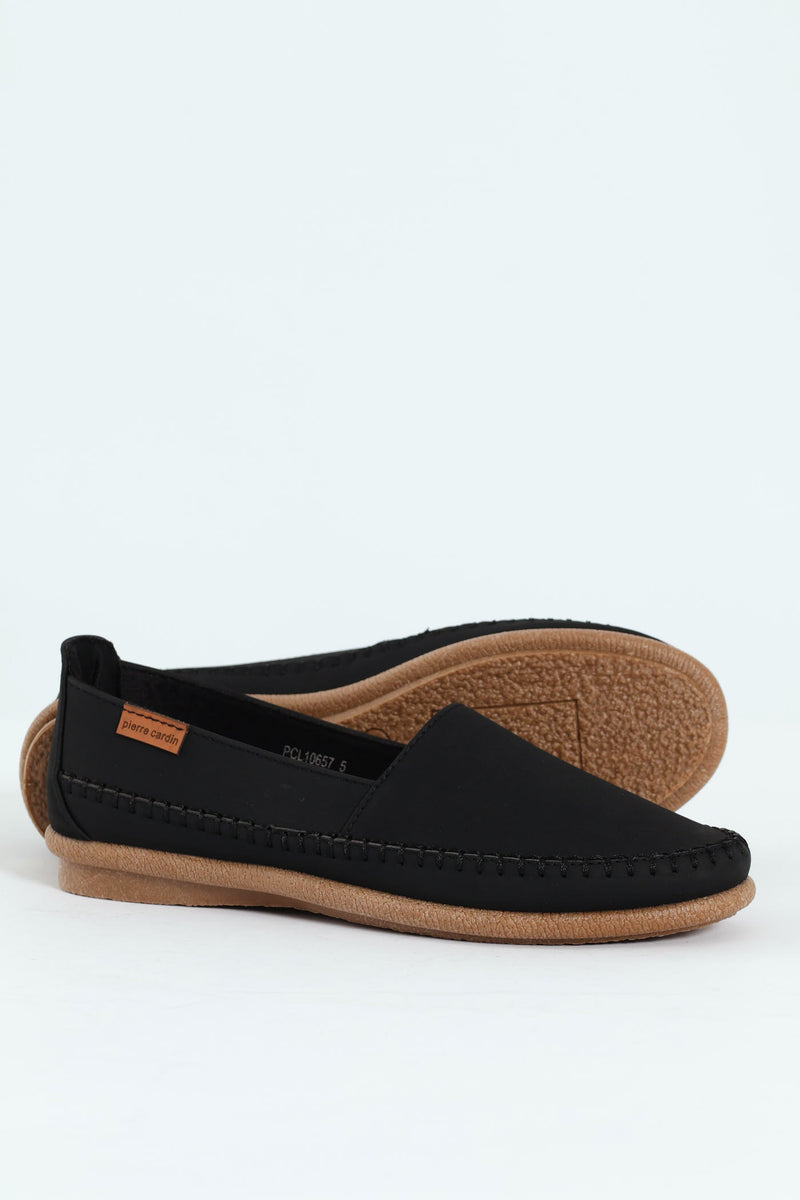 Riviera 15 Crochet Stitch Detail High Vamp Pump - Black