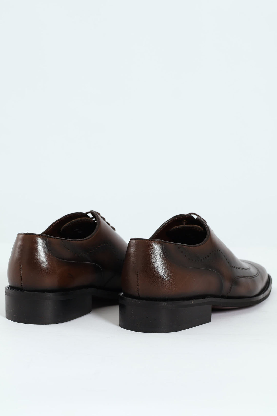 Punched Detail Oxford Shoe - Chocolate