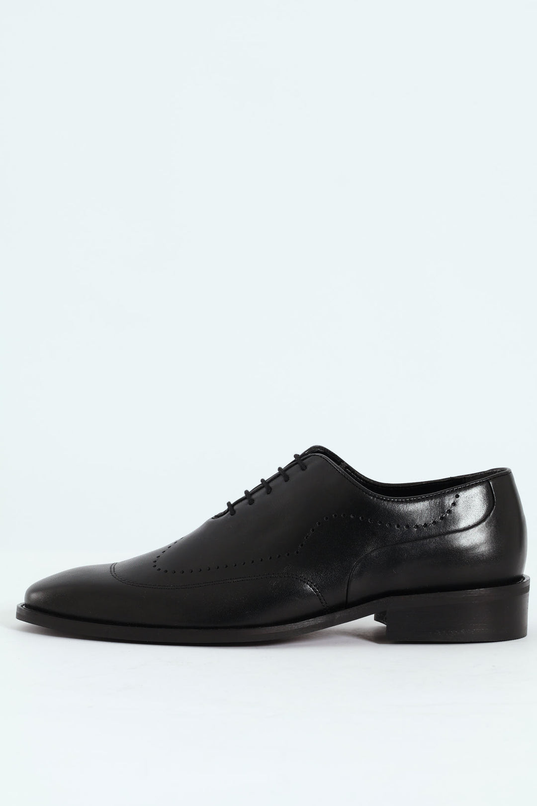 Punched Detail Oxford Shoe - Black